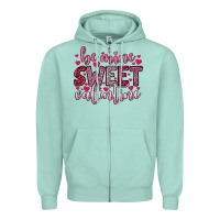 Seafoam be mine sweet valentine Zipper Hoodie - OliviaCreatesArt