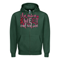 Sports Green be mine sweet valentine Zipper Hoodie - OliviaCreatesArt