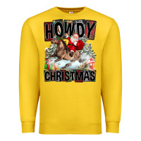Lemon Howdy Christmas Rodeo Santa Premium Sweatshirt - FaDigitalArtStudio