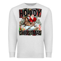Oatmeal Heather Howdy Christmas Rodeo Santa Premium Sweatshirt - FaDigitalArtStudio