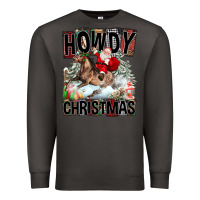 Smoke Howdy Christmas Rodeo Santa Premium Sweatshirt - FaDigitalArtStudio