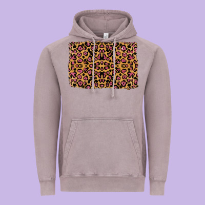 Leopard Glitter Background Vintage Hoodie Designed By Ranaportraitstore