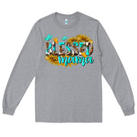 Heather Grey Blessed Mama Long Sleeve Tee - texasbilliewilder