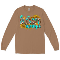 Toasted Coconut Blessed Mama Long Sleeve Tee - texasbilliewilder
