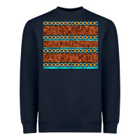 Navy tooled leather and aztec Heavyweight Sweatshirt - TumblerDesignByShophia