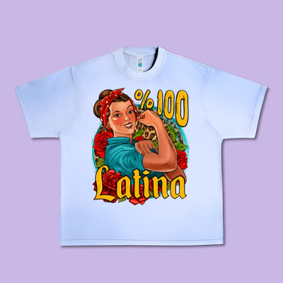 Hundred Percent Latina Strong Woman Urban Heavy Tee Designed By Jasminsmagicworld