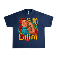 Navy hundred percent latina strong woman Urban Heavy Tee - Jasminsmagicworld