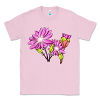 Bubblegum Pink Bitterroot Flower Illustrations Classic Tee - LillyAllenDesigns