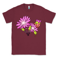 Burgundy Bitterroot Flower Illustrations Classic Tee - LillyAllenDesigns