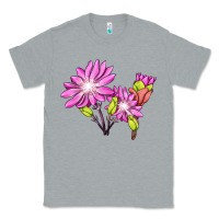Heather Grey Bitterroot Flower Illustrations Classic Tee - LillyAllenDesigns