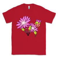 Red Bitterroot Flower Illustrations Classic Tee - LillyAllenDesigns