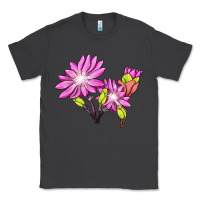 Smoke Bitterroot Flower Illustrations Classic Tee - LillyAllenDesigns