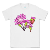White Bitterroot Flower Illustrations Classic Tee - LillyAllenDesigns
