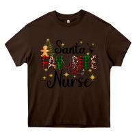Chocolate Brown santa's favorite nurse Heavy Core Tee - AdoDesignShop