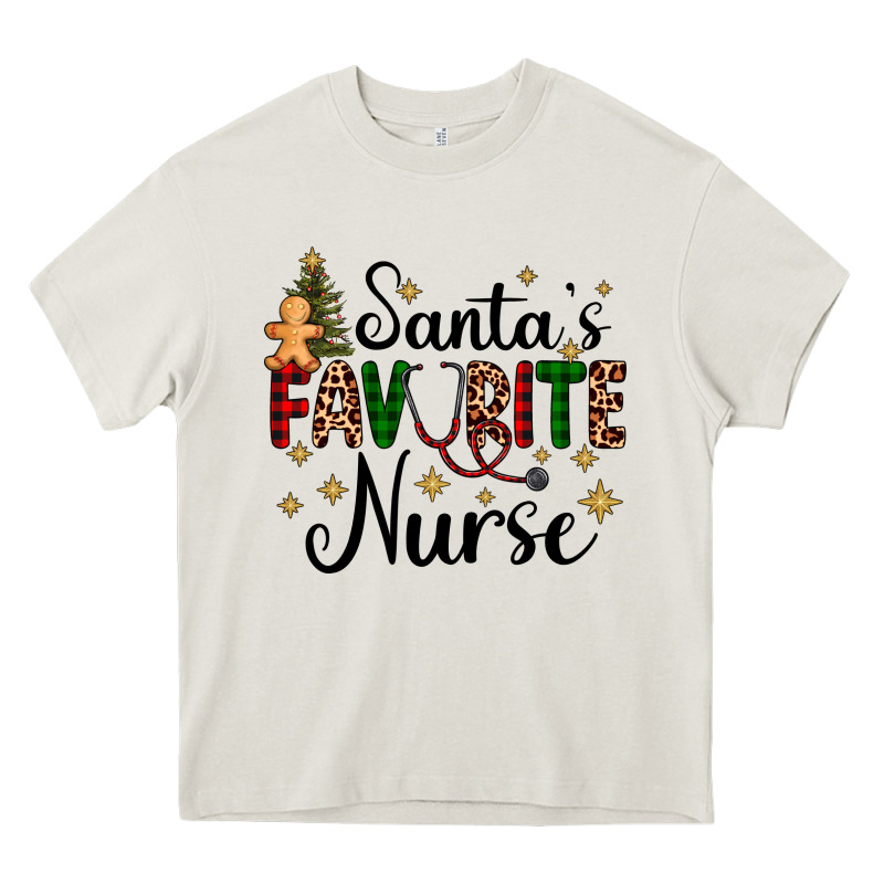 Santa's Favorite Nurse Heavy Core Tee by AdoDesignShop | Teevron