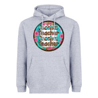 Heather Grey teacher vibe earrings Heavyweight Hoodie - BundleAndBundleShop