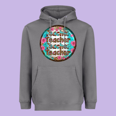 Teacher Vibe Earrings Heavyweight Hoodie Designed By Bundleandbundleshop