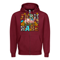 Burgundy western farm babe Zipper Hoodie - OliviaCreatesArt