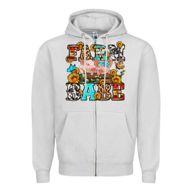 Western Farm Babe Zipper Hoodie by OliviaCreatesArt | Teevron