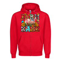 Red western farm babe Zipper Hoodie - OliviaCreatesArt