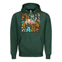 Sports Green western farm babe Zipper Hoodie - OliviaCreatesArt