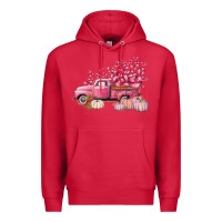Cardinal Breast Cancer truck Premium Hoodie - FaDigitalArtStudio