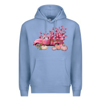Colony Blue Breast Cancer truck Premium Hoodie - FaDigitalArtStudio