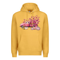 Mustard Breast Cancer truck Premium Hoodie - FaDigitalArtStudio