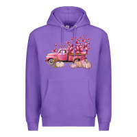 Purple Breast Cancer truck Premium Hoodie - FaDigitalArtStudio