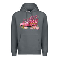 Rock Breast Cancer truck Premium Hoodie - FaDigitalArtStudio