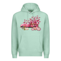 Seafoam Breast Cancer truck Premium Hoodie - FaDigitalArtStudio