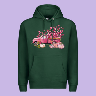Breast Cancer Truck Premium Hoodie Designed By Fadigitalartstudio