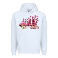 White Breast Cancer truck Premium Hoodie - FaDigitalArtStudio