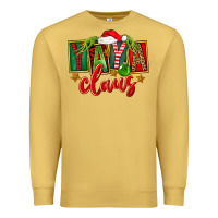 Antique Gold Christmas Yaya Claus Premium Sweatshirt - FaDigitalArtStudio