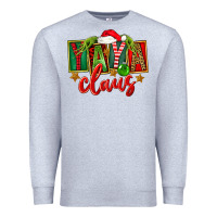 Heather Grey Christmas Yaya Claus Premium Sweatshirt - FaDigitalArtStudio
