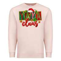 Pale Pink Christmas Yaya Claus Premium Sweatshirt - FaDigitalArtStudio