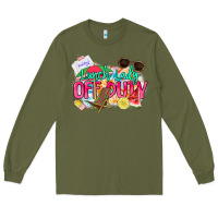 Army Green Lunch lady off duty Long Sleeve Tee - NancyCooperArtShop