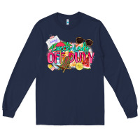 Navy Lunch lady off duty Long Sleeve Tee - NancyCooperArtShop