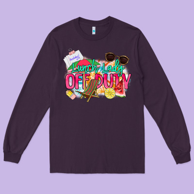 Lunch Lady Off Duty Long Sleeve Tee Designed By Nancycooperartshop