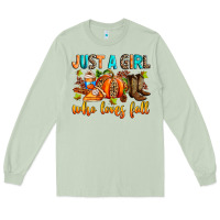 Matcha Just a girl who loves Fall Long Sleeve Tee - RanaPortraitStore