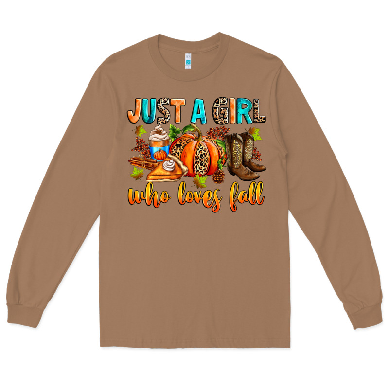Just A Girl Who Loves Fall Long Sleeve Tee by RanaPortraitStore | Teevron