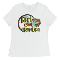 White reel cool  grandpa Ladies Tee - MaliasSmallBusiness