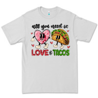 Dove Grey all you need is love and tacos Premium Tee - MaliasSmallBusiness
