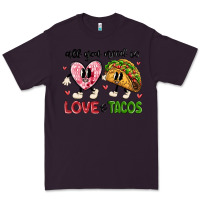 Plum all you need is love and tacos Premium Tee - MaliasSmallBusiness