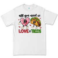 White all you need is love and tacos Premium Tee - MaliasSmallBusiness