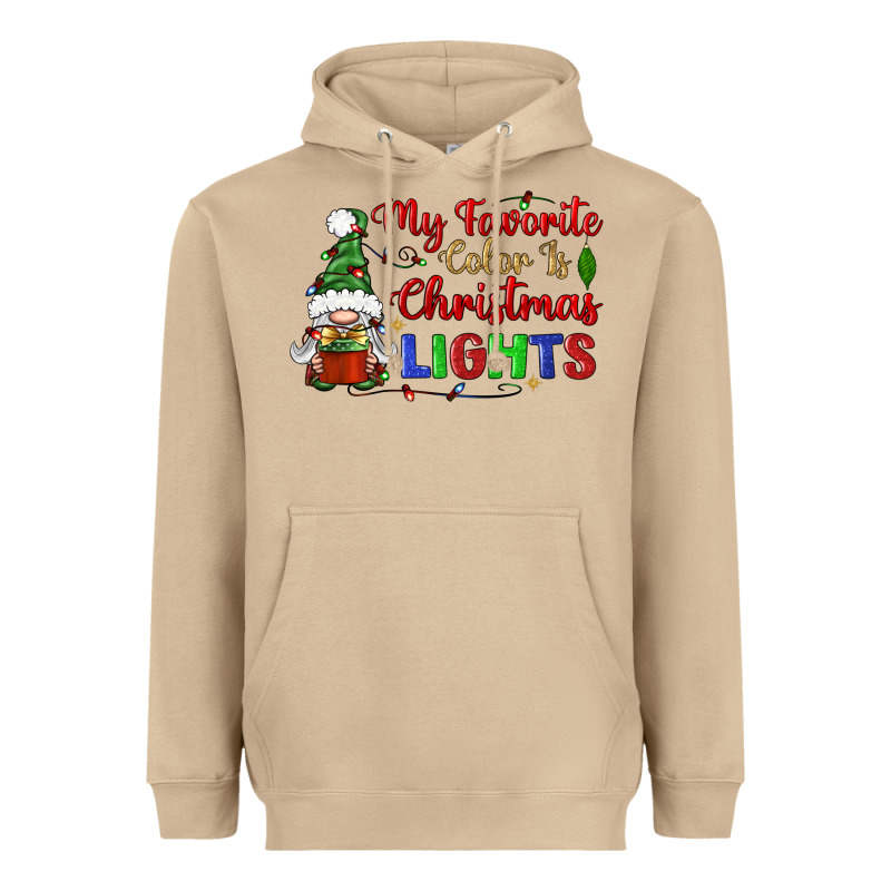 My Favorite Color Is Christmas Lights Heavyweight Hoodie by BundleAndBundleShop | Teevron