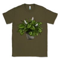 Army Green Peace Lily Classic Tee - LillyAllenDesigns