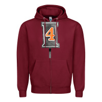 Burgundy marker 4 chain fa element Zipper Hoodie - FaDigitalArtStudio