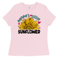Bubblegum Pink mommy' s little sunflower Ladies Tee - MaliasSmallBusiness