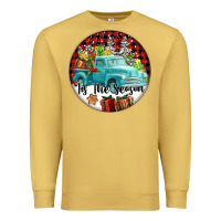 Antique Gold Tis The Season Truck Premium Sweatshirt - FaDigitalArtStudio